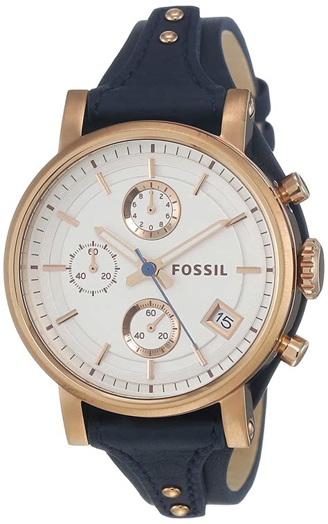 fossil original boyfriend analog silver dial women's watch es3838